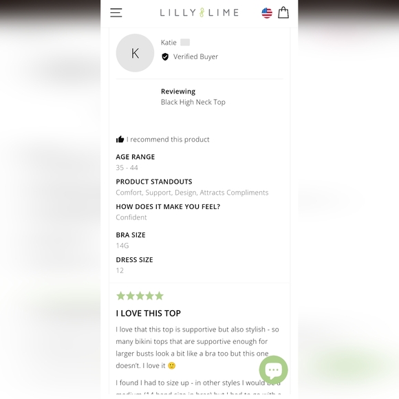 Lilly and Lime high neck top Like new condition (medium D/E) 34E - Picture 6 of 14